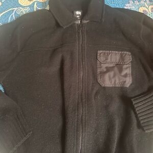 Stussy men’s Large Black wool zip up NWOT